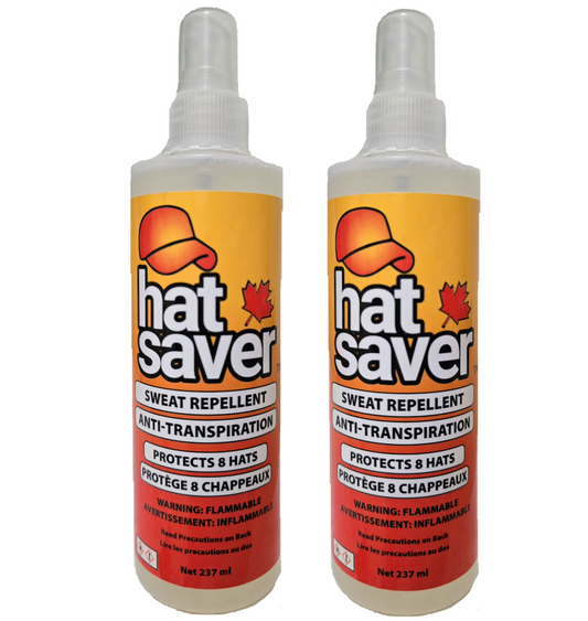 Hat Saver sweat repellent spray - 2 bottle pack for hat care and protection